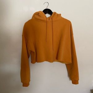 Mustard crop hoodie